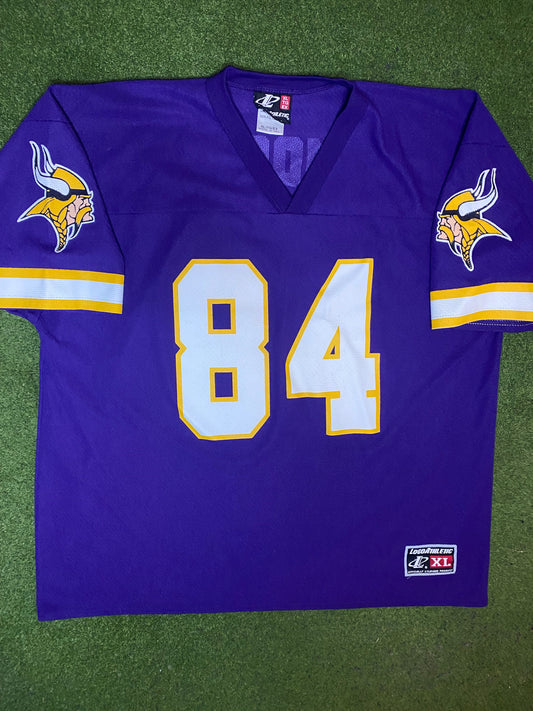 90s Minnesota Vikings - Randy Moss #84 - Logo Athletic - Vintage NBA Jersey (XL) Gametime Vintage