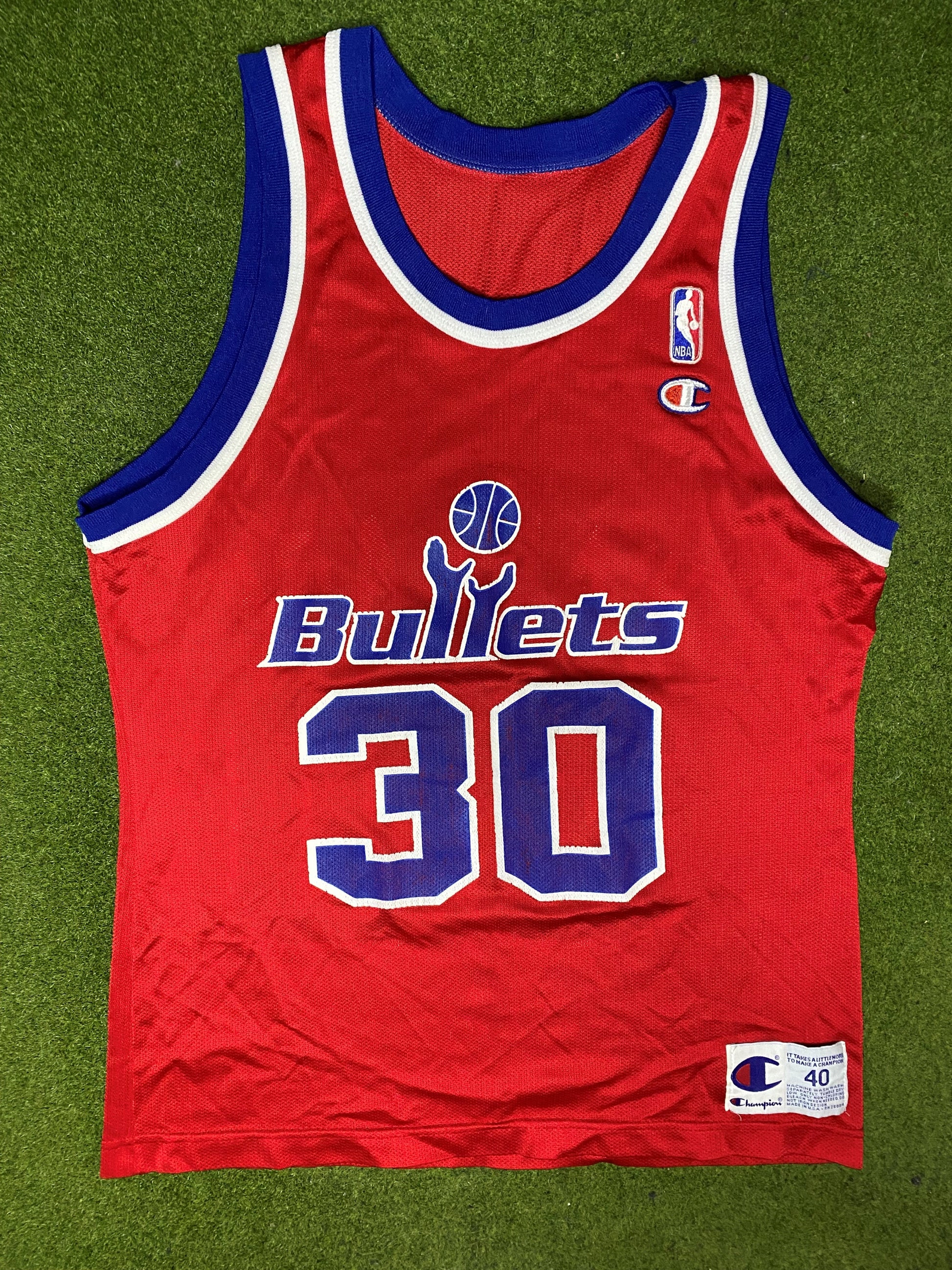 1995 Washington Bullets - Rasheed Wallace #30 - Vintage NBA Jersey (40 ...