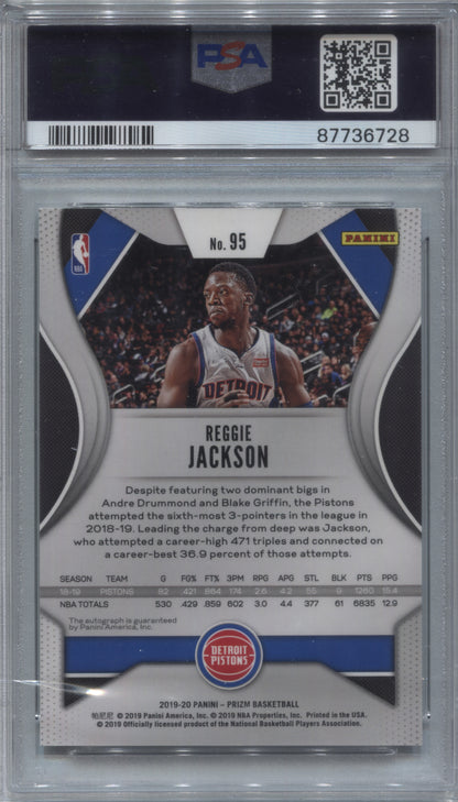 2019-20 Panini Prizm Reggie Jackson 亲笔签名 #95 PSA 10 / 亲笔签名 10