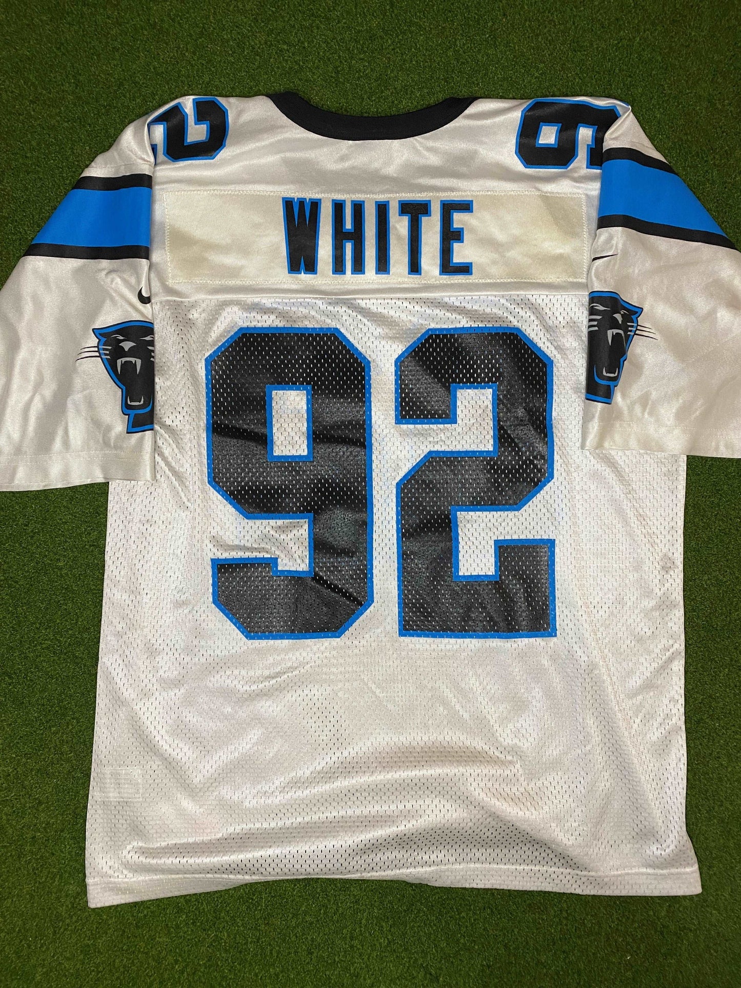 90s Carolina Panthers - Reggie White #92 - Nike - Vintage NFL Jersey (Large)