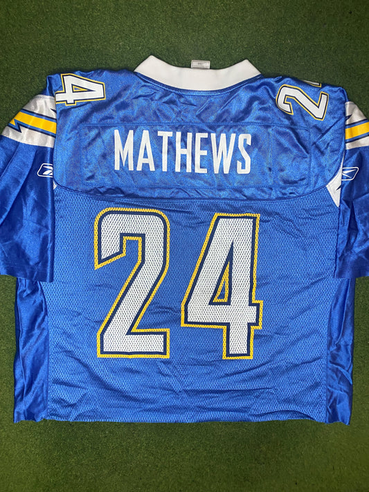 2010-2013 San Diego Chargers - Ryan Matthews #24 - Reebok - Vintage NFL Cropped Jersey (Large) - Gametime Vintage
