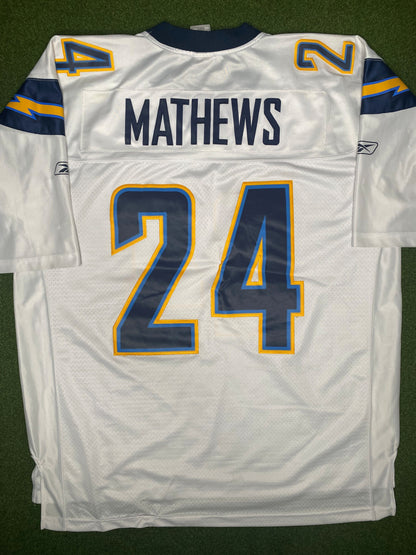 2010-2013 San Diego Chargers - Ryan Matthews #24 - On Field Stitched - Vintage NFL Jersey (XL)