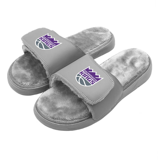 Sacramento Kings Primary Grey Fur Slides