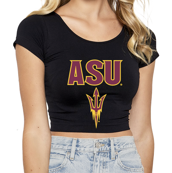 Arizona State ASU Black Babydoll Tee