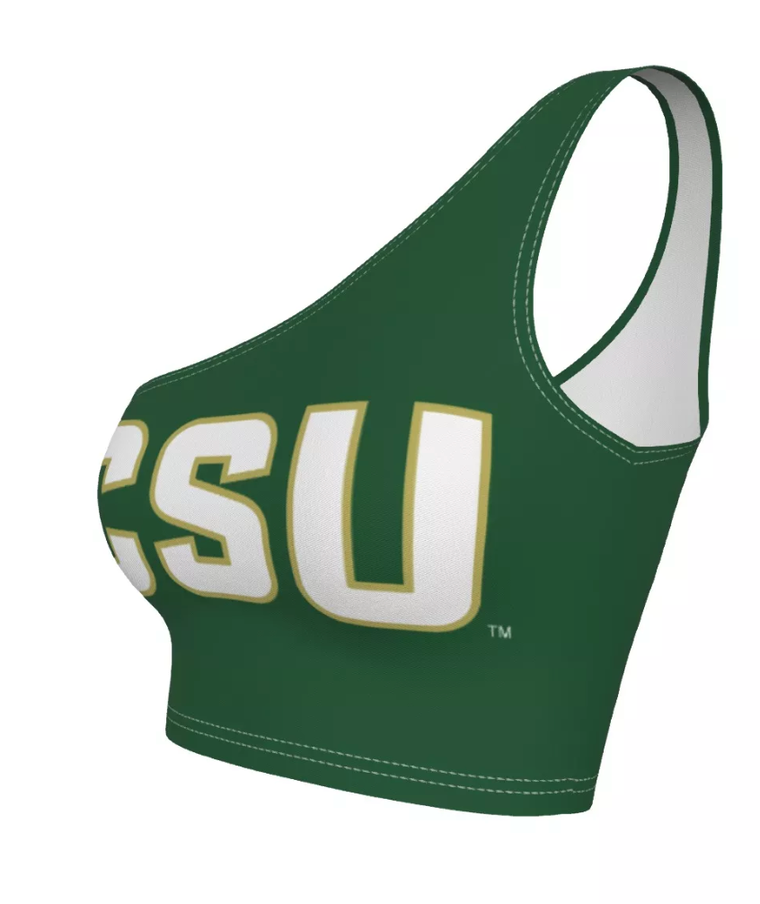 Colorado State Green One Shoulder Top