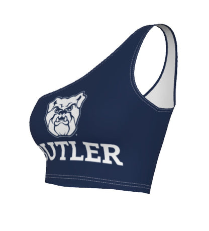 Butler Navy One Shoulder Top