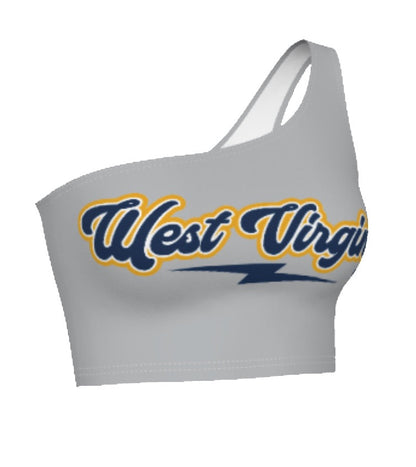 West Virginia Mountaineers Lightning One Shoulder Top
