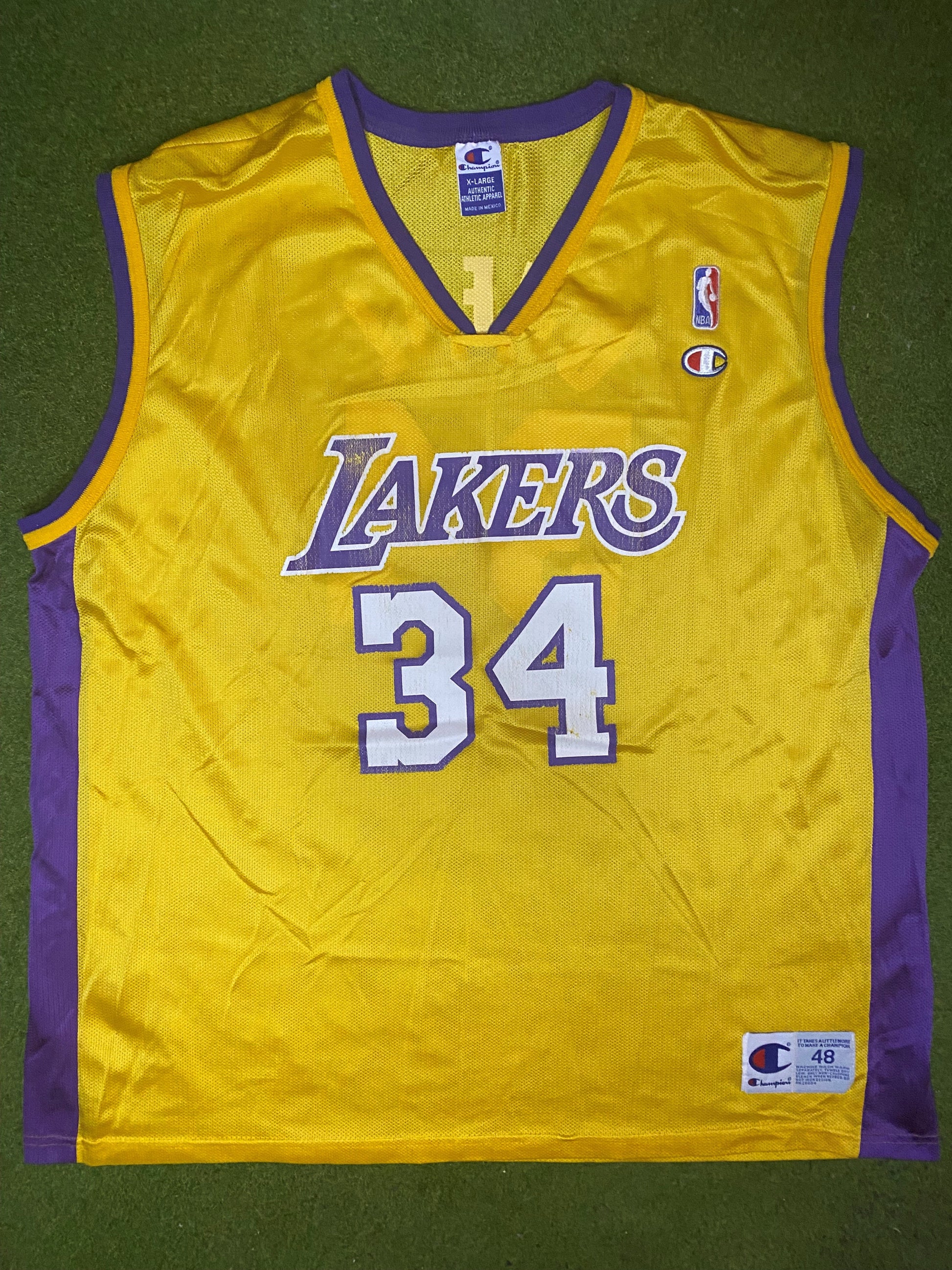 1996-2002 Los Angeles Lakers - Shaquille O'Neal #34 - Vintage NBA Jersey (48) - Gametime Vintage