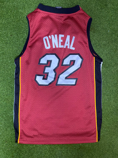 00s Miami Heat - Shaquille O'Neal #32 - Adidas - Vintage NBA Jersey (Youth Medium) 