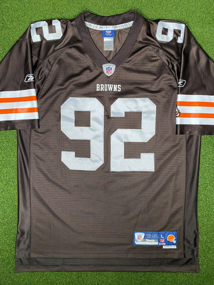 2008-2010 Cleveland Browns - Shaun Rogers #92 - On Field Stitched - Vintage NFL Jersey (Large)