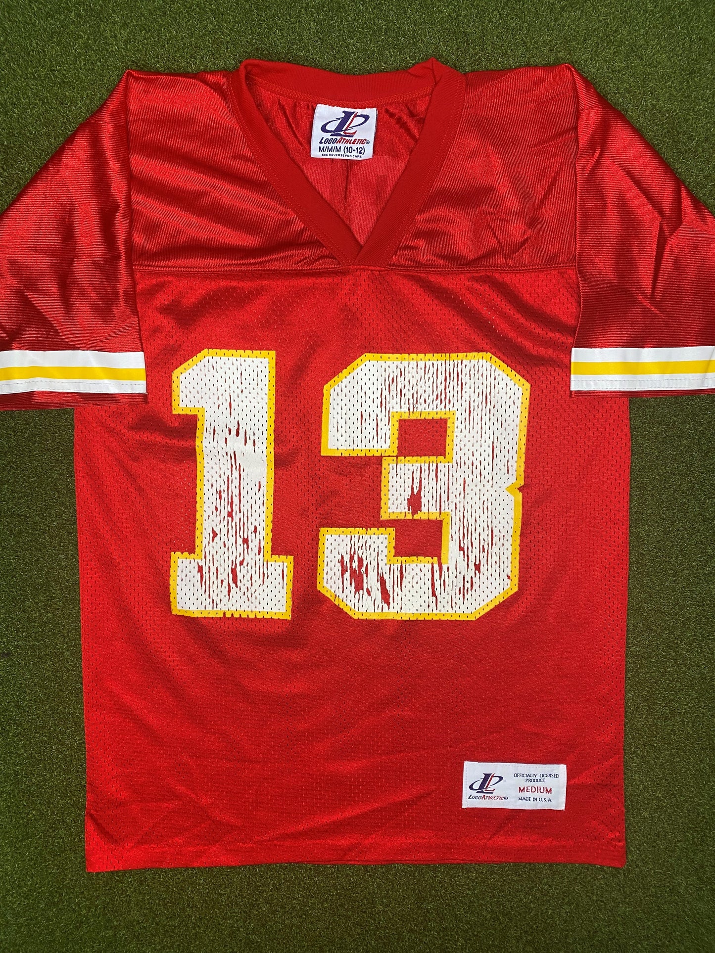 1994-1996 Kansas City Chiefs - Steve Bono #13 - Vintage NFL Jersey (Youth Medium)