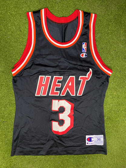 90s Miami Heat - Steve Smith #3 - Champion - Vintage NBA Jersey (36)