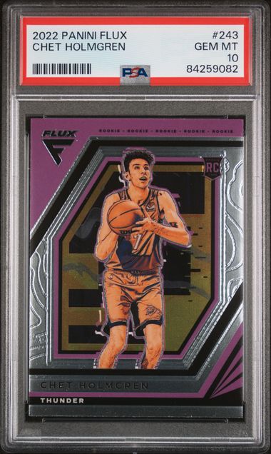 Graded 2022 Panini Flux Chet Holmgren #243 Rookie RC Basketball Card PSA 10 Gem Mint