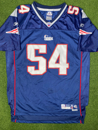 2002-2008 New England Patriots - Tedy Bruschi #54 - Authentic Stitched - Vintage NFL Jersey (Youth XL)