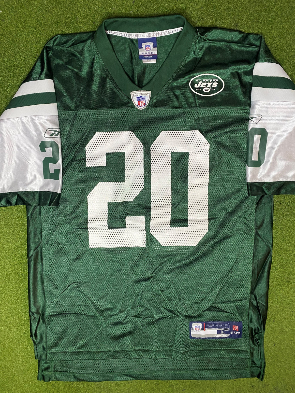 2007-2009 New York Jets - Thomas Jones #20 - Reebok Authentic - Vintage NFL Jersey (Large) - Gametime Vintage