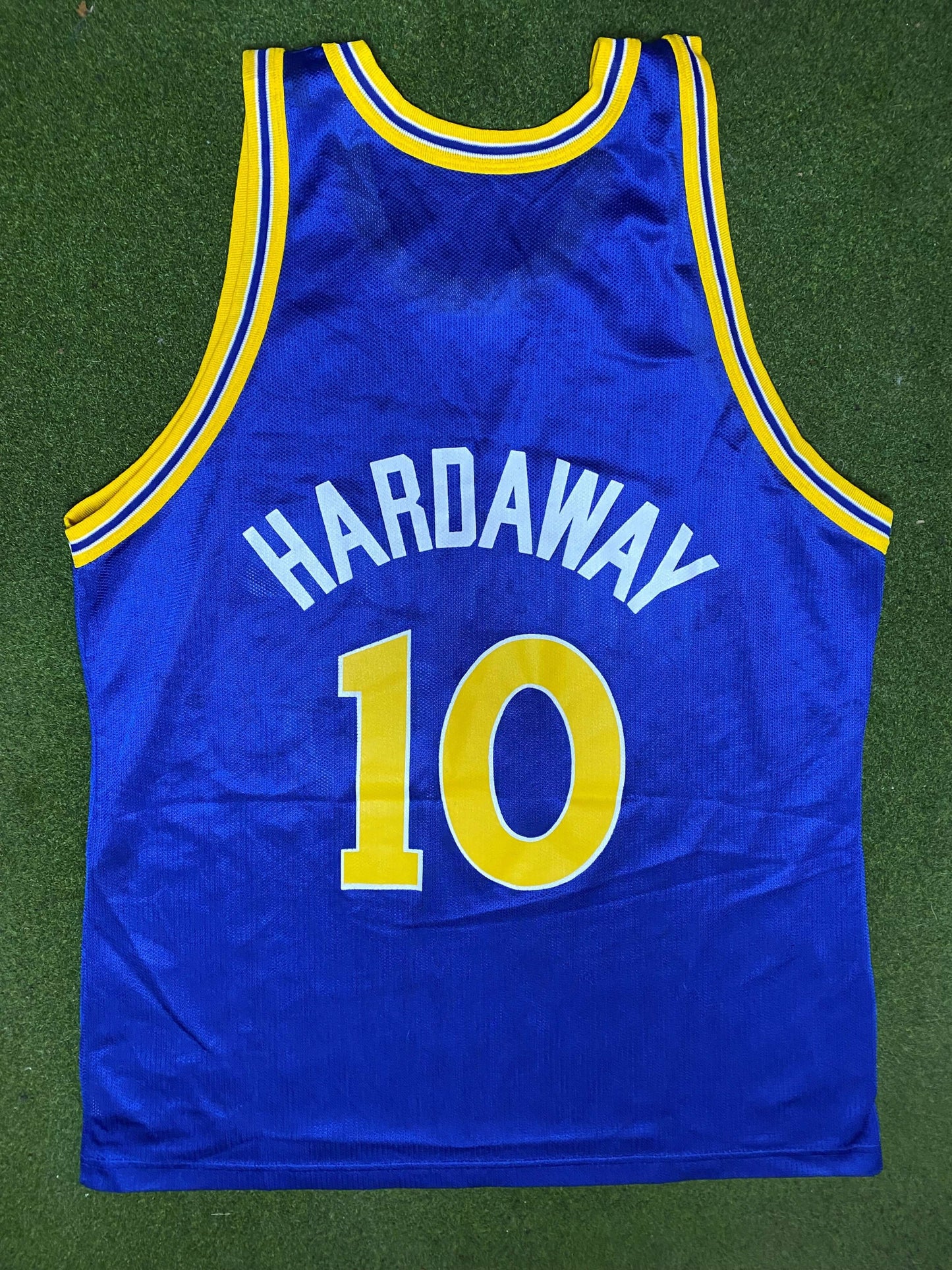 90s Golden State Warriors - Tim Hardaway #10 - Champion - Vintage NBA Jersey (48) 