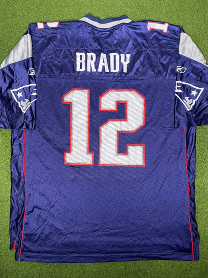 2002-2012 New England Patriots - Tom Brady #12 - Reebok - Vintage NFL Jersey (2XL)