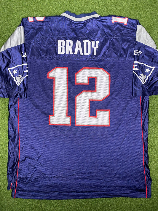 2002-2012 New England Patriots - Tom Brady #12 - Reebok - Vintage NFL Jersey (2XL)