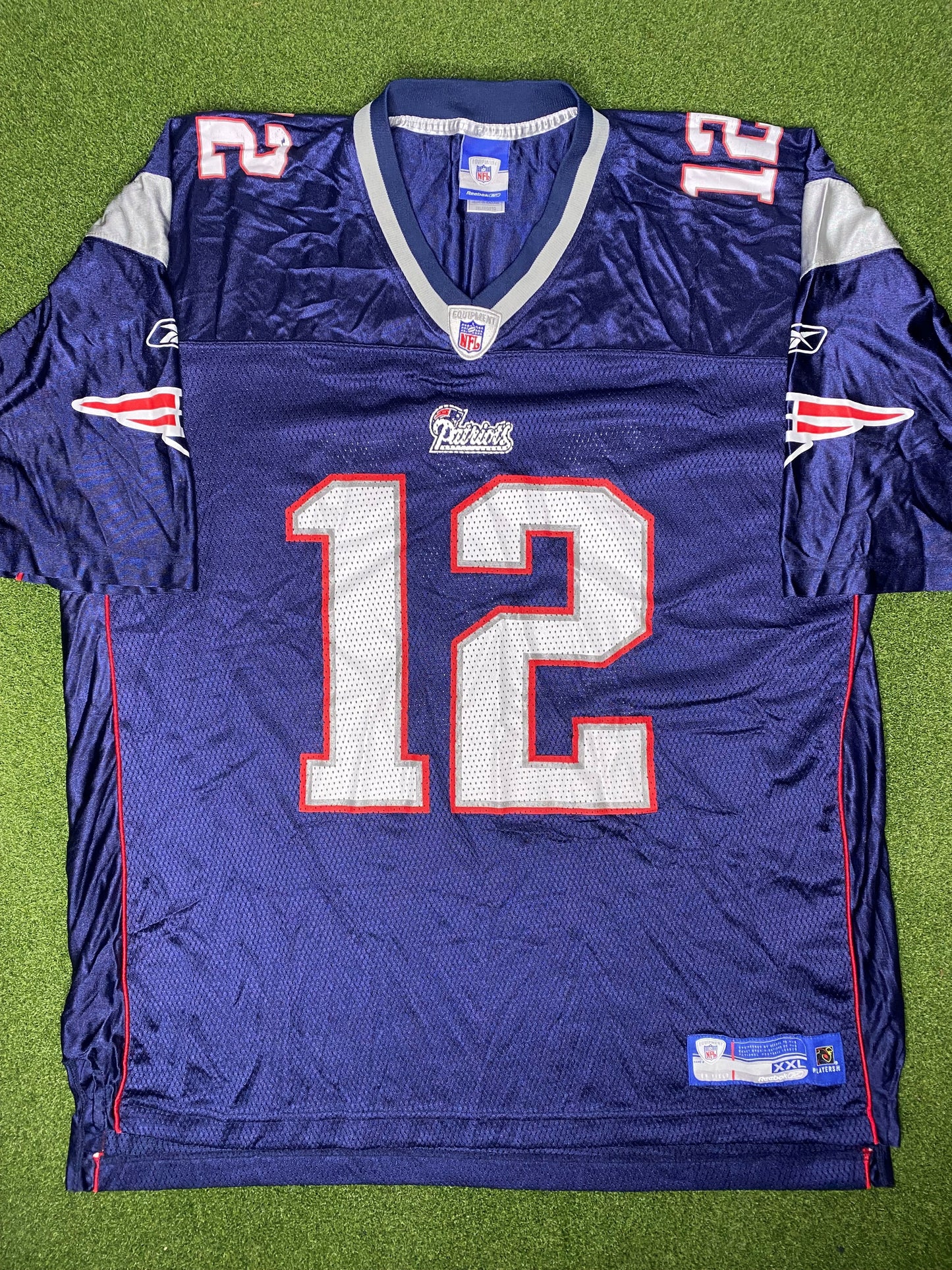 2002-2012 New England Patriots - Tom Brady #12 - Reebok - Vintage NFL Jersey (2XL)
