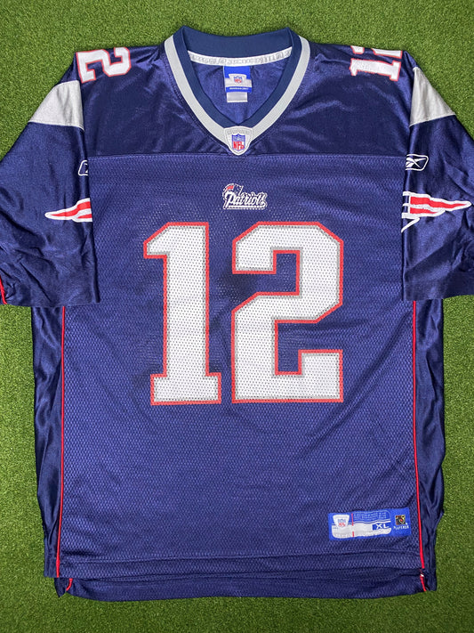 2002-2012 New England Patriots - Tom Brady #12 - Vintage NFL Jersey (XL)