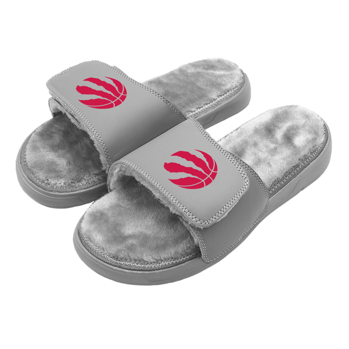 Toronto Raptors Primary Grey Fur Slides