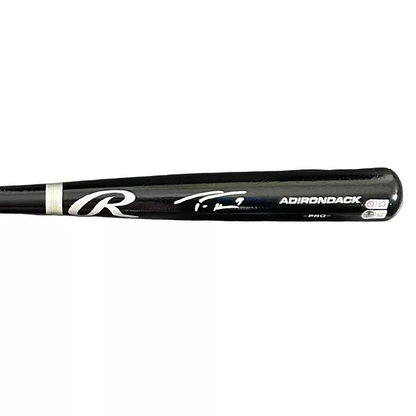 Autographed/Signed Trea Turner Black Rawlings Pro Baseball Bat Beckett BAS COA
