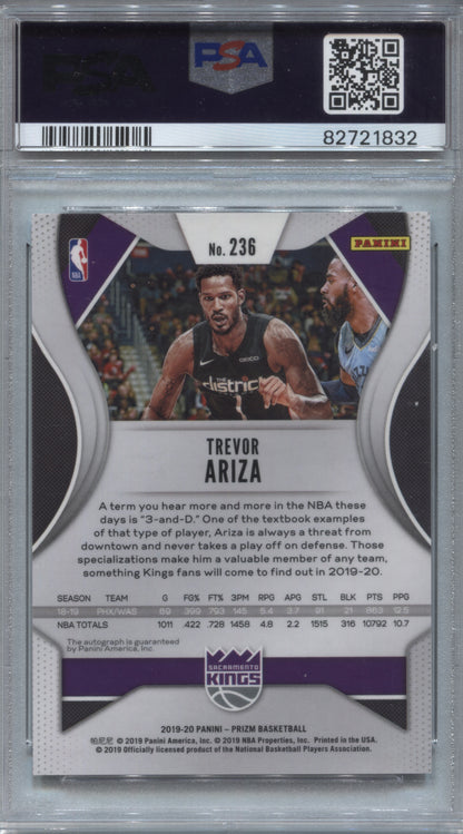 2019-20 Panini Prizm Trevor Ariza Base Signatures Auto #236 PSA 10 / Auto 10