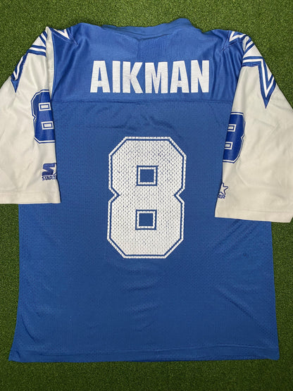 1989-2000 Dallas Cowboys - Troy Aikman #8 - Vintage NFL Jersey (48)