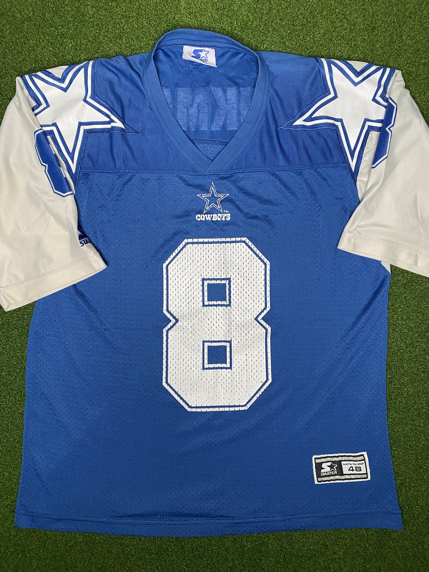 1989-2000 Dallas Cowboys - Troy Aikman #8 - Vintage NFL Jersey (48)