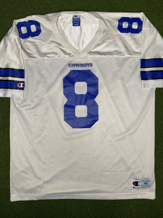 1989-2000 Dallas Cowboys - Troy Aikman #8 - Vintage NFL Jersey (48)