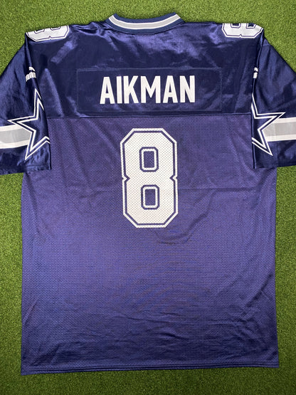 1989-2000 Dallas Cowboys - Troy Aikman #8 - Vintage NFL Jersey (XL)