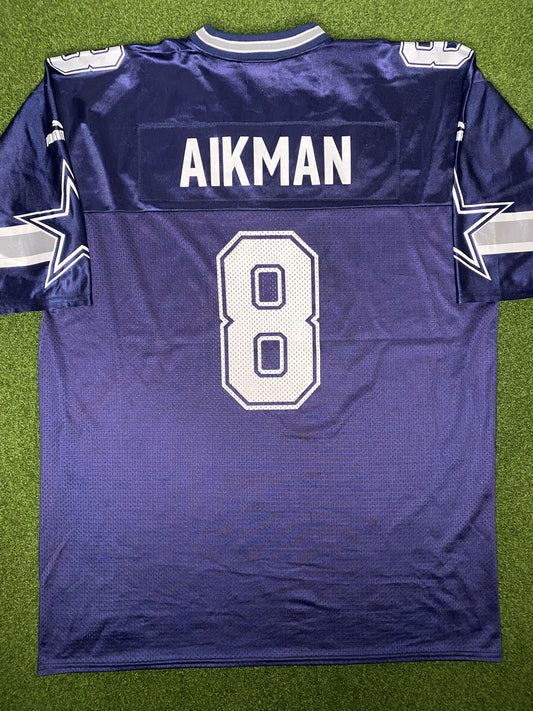 1989-2000 Dallas Cowboys - Troy Aikman #8 - Vintage NFL Jersey (XL)