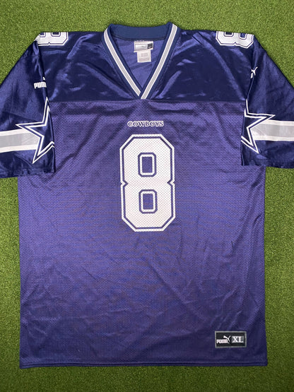 1989-2000 Dallas Cowboys - Troy Aikman #8 - Vintage NFL Jersey (XL)