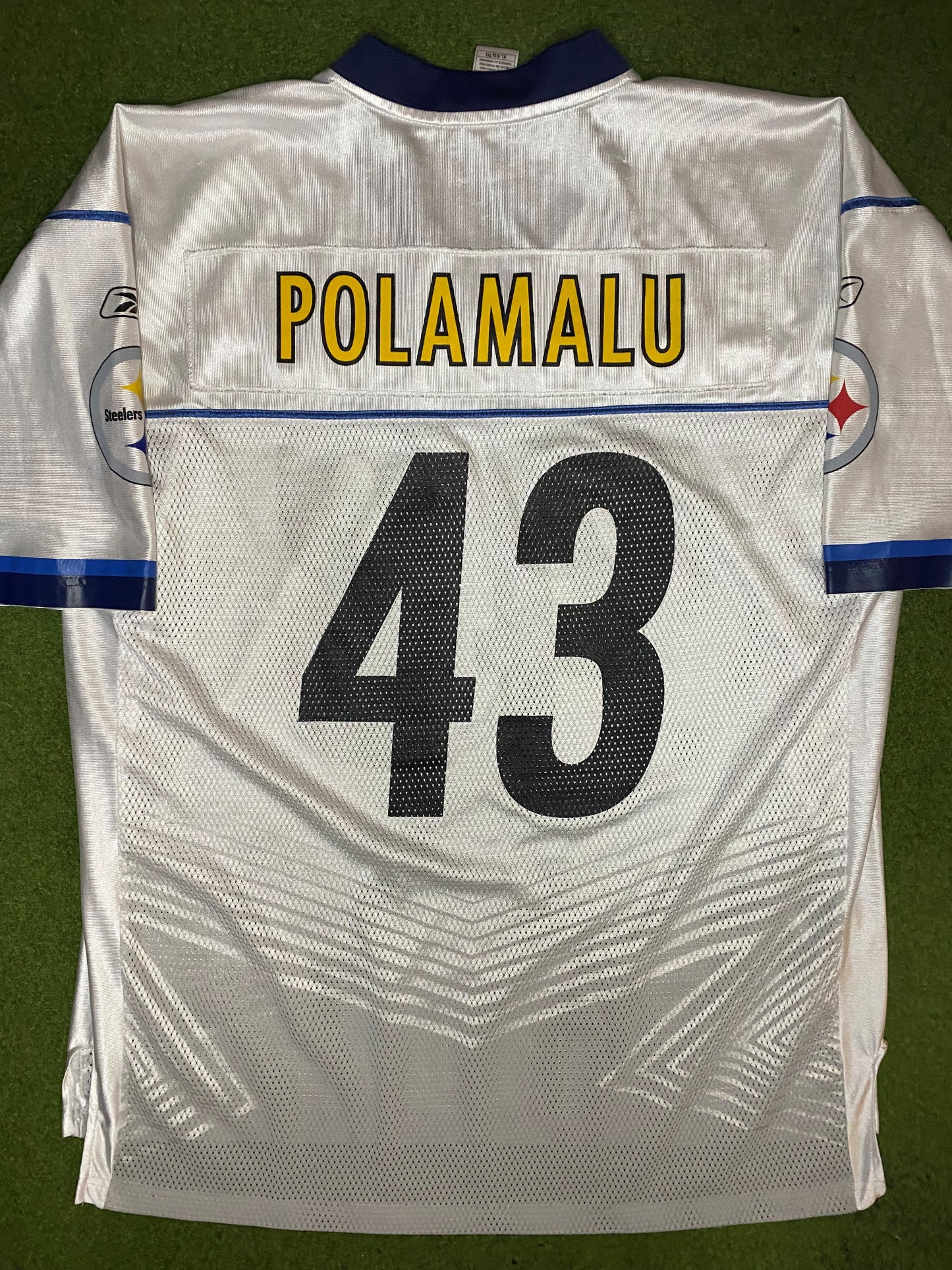 2011 Pittsburgh Steelers - Troy Polamalu #43 - Super Bowl XLV - Reebok - Vintage NFL Jersey (XL) - Gametime Vintage