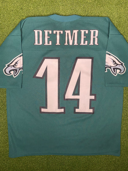 1996-1997 Philadelphia Eagles - Ty Detmer #14 - Vintage NFL Jersey (Large)