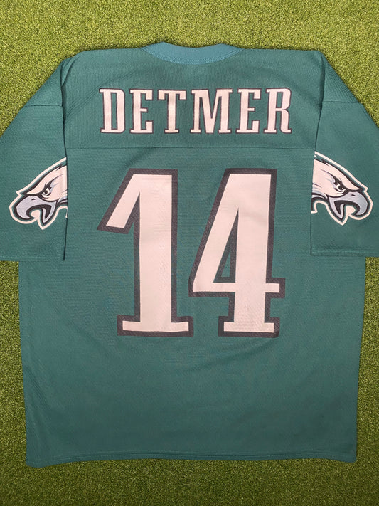 1996-1997 Philadelphia Eagles - Ty Detmer #14 - Vintage NFL Jersey (Large)
