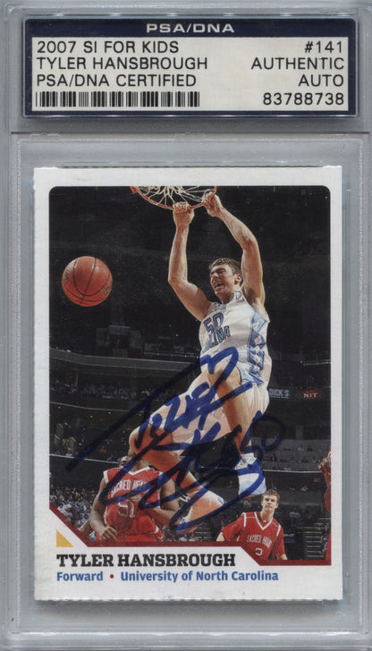 2007 SI for Kids Tyler Hansbrough #141 Signed Auto PSA/DNA UNC Tar Heels