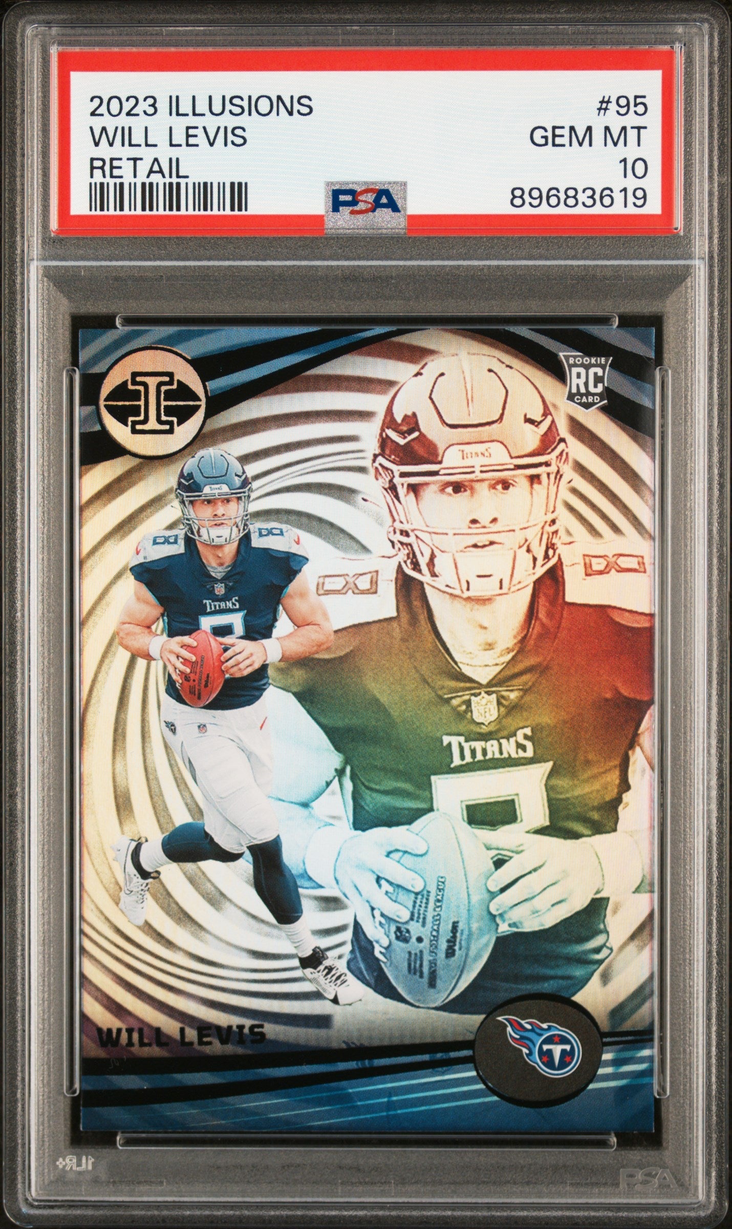 Graded 2023 Panini Illusions Will Levis #95 Retail Rookie RC Football Card PSA 10 Gem Mint