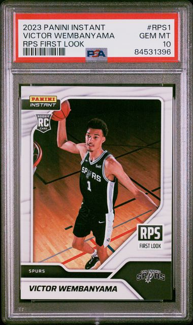 Graded 2023 Panini Instant RPS First Look Victor Wembanyama #RPS1 Rookie RC Basketball Card PSA 10 Gem Mint