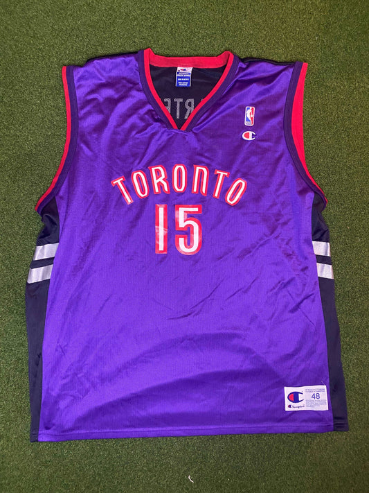 90s Toronto Raptors - Vince Carter #15 - Champion - Vintage NBA Jersey (48) Gametime Vintage