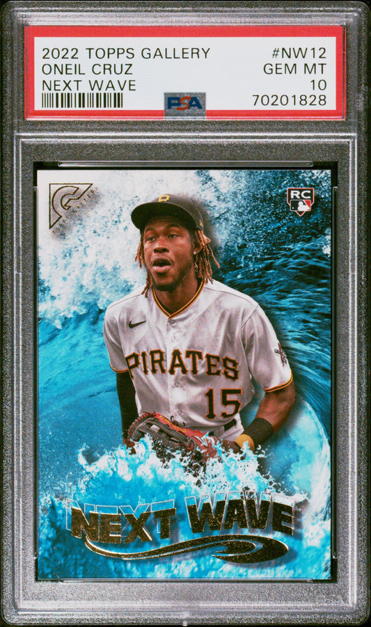 Graded 2022 Topps Gallery Oneil Cruz #NW12 Next Wave Rookie RC Baseball Card PSA 10 Gem Mint