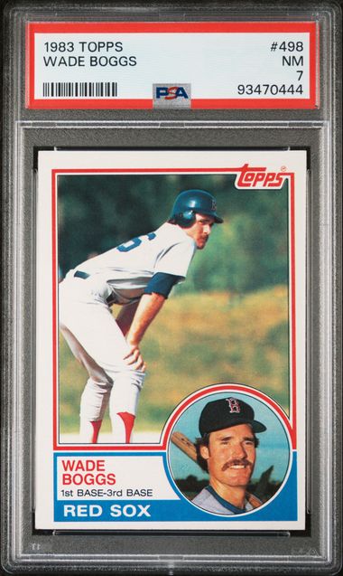 Graded 1983 Topps Wade Boggs #498 Rookie RC Baseball Card PSA 7 NM