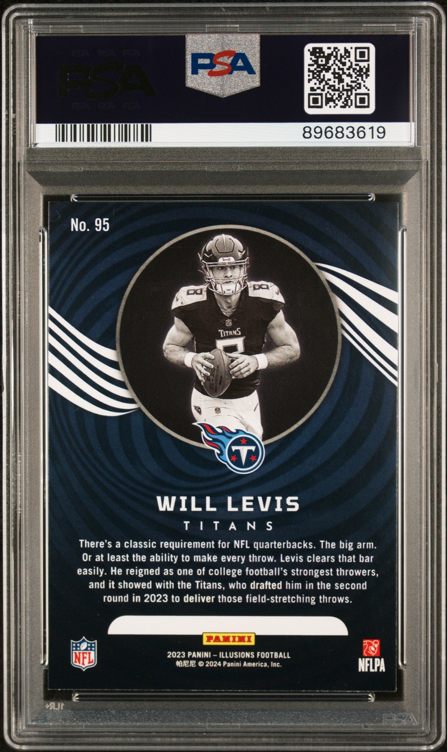 Graded 2023 Panini Illusions Will Levis #95 Retail Rookie RC Football Card PSA 10 Gem Mint