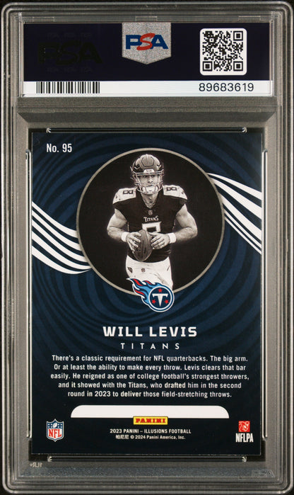 Graded 2023 Panini Illusions Will Levis #95 Retail Rookie RC Football Card PSA 10 Gem Mint