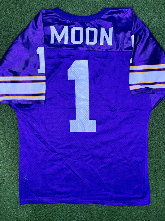 1994-1996 Minnesota Vikings - Warren Moon #1 - Vintage NFL Jersey (Large)