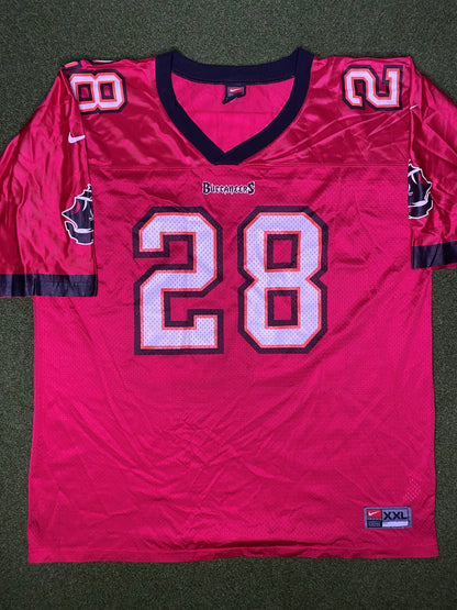 1997-2001 Tampa Bay Buccaneers - Warrick Dunn #28 - Vintage NFL Jersey (2XL)
