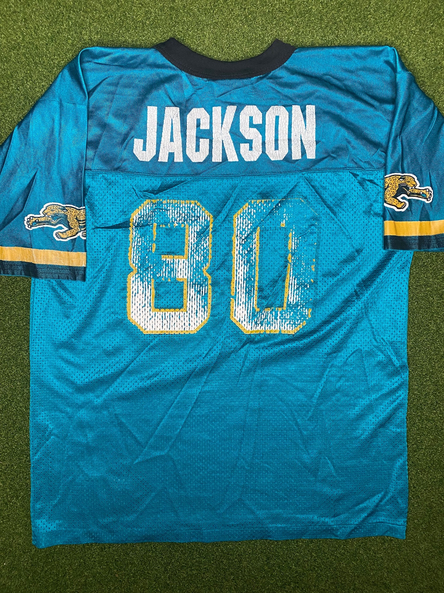 1995-1997 Jacksonville Jaguars - Willie Jackson #80 - Vintage NFL Jersey (Youth Large)