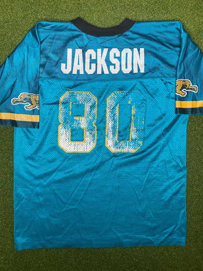 1995-1997 Jacksonville Jaguars - Willie Jackson #80 - Vintage NFL Jersey (Youth Large)