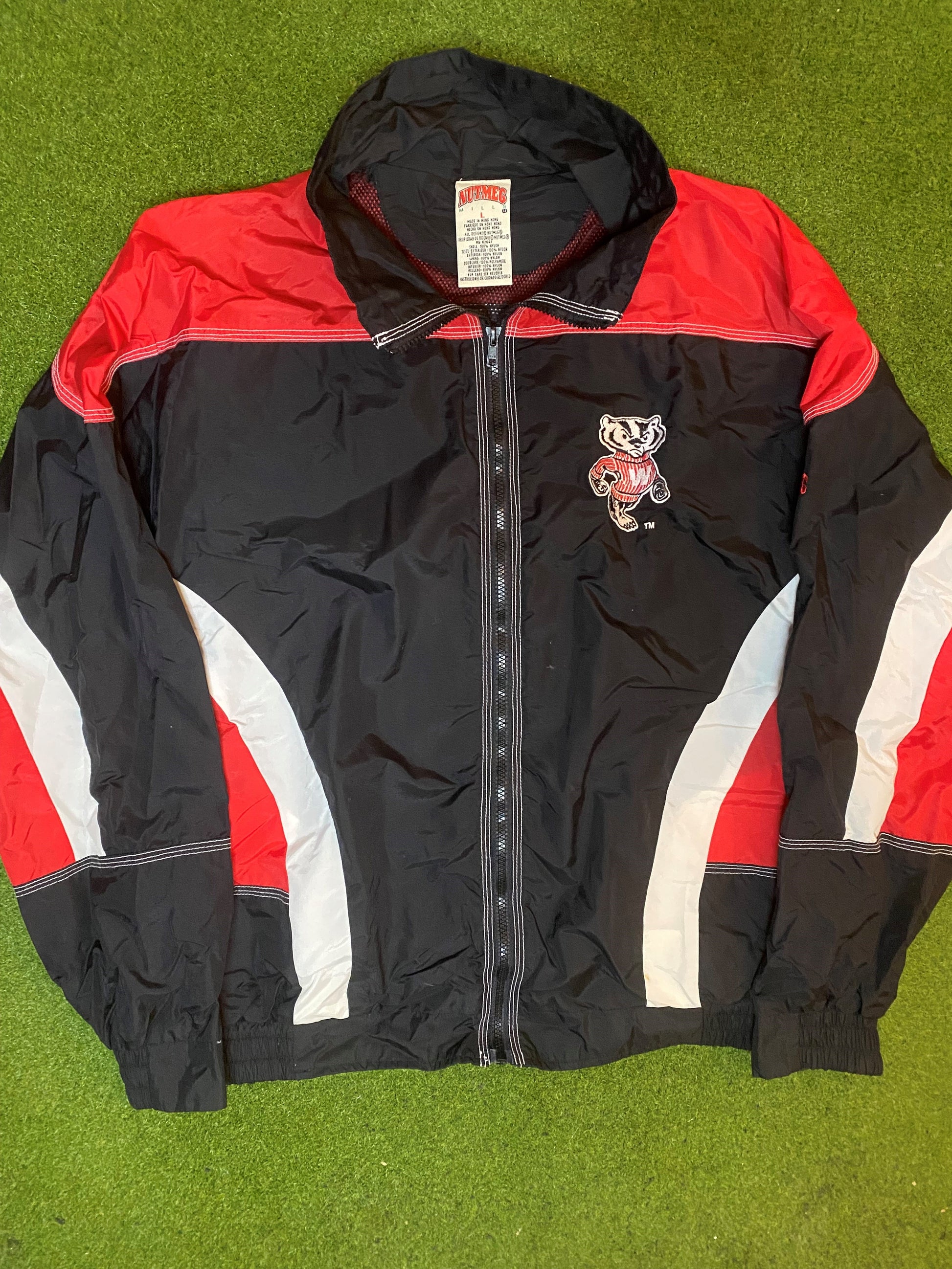 90s Wisconsin Badgers - Vintage College Jacket (Large) 