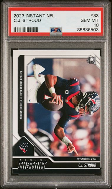 Graded 2023 Panini Instant CJ Stroud #33 Rookie RC Football Card PSA 10 Gem Mint